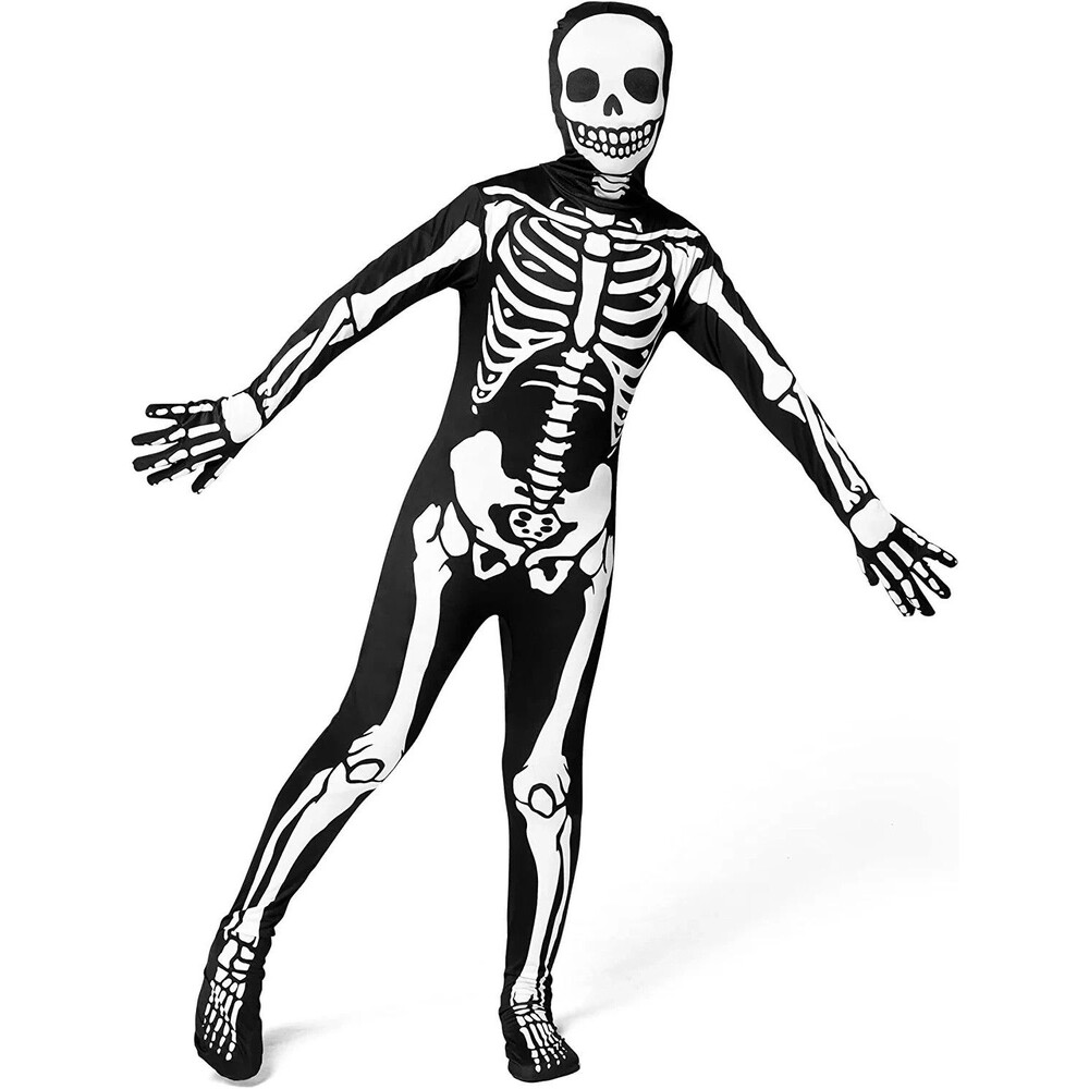 Spooktacular Creations Skeleton Costume for Kids (Medium 8-10 yrs)